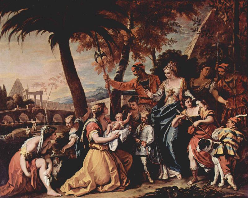 Sebastiano Ricci Die Rettung des Mosesknaben oil painting image